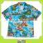custom blue printing fashion cotton cheap hawaiian shirt manufacturer