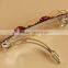 MYLOVE women alligator clips gold rose barrette