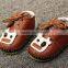 Custom design wholesale leather baby shoe baby boot leather baby booties toddler shoes