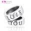 T153 Custom Made Alphabet LOVE YOU logo jewelry charms
