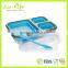 Hot Selling Microwave Safe Japanese Collapsible Silicone Lunch Box Set of 4 Pieces/ Air-tight Silicone Folding Lunch Box