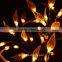 HomCom Brown 1.5ft Golden LED Walnut Leaf Tree