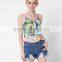 Bonvatt 2017 European Station Women 's New Tassel Retro Pattern Tied Vest Tied Halter Top