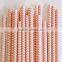 Disposable Paper Straws Light Yellow & Grey Stripe, Drinking Straws for wedding party