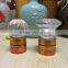 Item HSC0025 aluminum screw cap with glass /glass lid for wine glass bottle