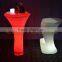 round Led table /RGBW color change plastic remote control led glowing table