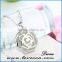 Summer Elegant Night Light Glow In Dark Luminous Rose Flower Pendant Necklace