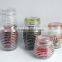 Coffee store hermetic glass jar with color clip top
