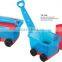 Plastic storage boxes with wheels and lid for kid's toys