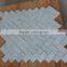 Large herringbone marble herringbone tiles 50x100mm on mesh