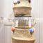 Seagrass baskets with colorful pompoms/ Foldable seagrass storage baskets