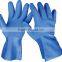 Blue PVC coated Oil resistant safety hand work gloves