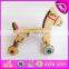 2016 new design baby wooden horse walker,new fashion rocking horse baby walker, high quality baby walker W16A015