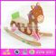 2015 Monkey design wooden rocking horse toy,Popular child rocking horse balance toy,Present gift baby rocking horse toy WJY-8007