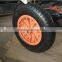 3.50-8 red plastic rim rubber wheel for wheelbarrow