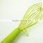 13014 silicone kitchenware egg whisk with rubber handle with holder