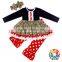 Long Sleeve Winter Girls Ruffle Outfit 0-6 Years Old 6 Sizes Clothes Set Baby Children New Years Boutique Outfit