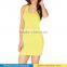 women racer back yellow sexy tight bodycon dress