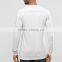 Stylish White 100% Cotton Plain Mens Crewneck Sweatshirt With Left Side Zipper Men's Clonting Wholesale Fashion Streetwear