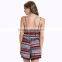 New Arrivals Sexy women Backless halter strappy Printed Romper Jumpsuit short
