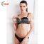 HSZ-5009 China Manufacturer Latest Design 2017 Very Sexy Push Up 34 Size Bra Black Lingeries Women Cotton Underwear Hot Panty