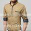 100% Mercerized cotton mens shirts with printed patchwork design wash and wear dress shirts long sleeve dress shirt