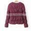 Custom Short bread soft down feather padded crack hem woman clothes loose women winter coats