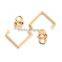 Zinc Based Alloy Open Back Bezel Pendants For Resin Diamond Shape Gold Plated