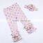 Gold dot triple ruffle pants wholesale knit ruffle pants plastic pants outfit