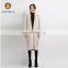 China Supplier Fashion Creamy White Coat Woman Winter