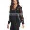 OEM Creative Breathable Summer Casual Jacket Black Lace Hollow Fashion Casual Jacket