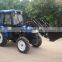 4x4 wheel drive China mini Tractor front end loader with mower
