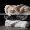 Cheap Custom Lamb Cashmere Cream Hotel Throw PV Fleece Blanket In Bulk