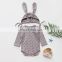 2020 Wholesale Baby Boys Girls Romper Cotton Full Sleeves Dots Hooded Bunny ears Babys Jumpsuits