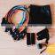 Hampool Custom Logo Heavy TPE Fitness Elastic 11 Pcs Resistance Bands