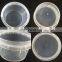 Hot sale food grade clear 500ml plastic bucket with lid and handle