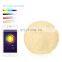 Promotion light-up RGB rechargeable 3D moon lamp led smart light