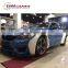 BM 4 series  F82 M4 body kit for F82 M4 to LB style with carbon finber front spoiler over fenders rear wing and diffuser