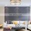 Nickel finishing brass crystal ceiling light with glass rod round pendant lamps decoration for home lighting