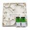 2 Cores FTTH Fiber Optic Face Box Fiber Face Plate Panel Terminal Box Faceplate Fiber Outlet WUN-FTTH-2A04