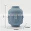 white gold painting post-modern human body part art ceramic face decoration vase for home