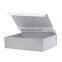 Luxury stock ready fancy white a3 shallow size cardboard foldable gift box packaging