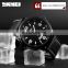 SKMEI 9115 quartz water resistant stainless steel back leather watches for men