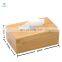 Rectangular Bamboo Tissue Box Cover, Water Resistant Wooden Facial Tissue Box for Bathroom, Office Desk