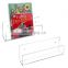 Wall-Mount Clear Acrylic Bookstore Home Organizer Rack Easy-Assembled Book Magazine Acrylic Display Holder