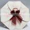 2016 new arrival cheapest flower shape wedding cards with colorful ribbon