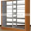 (DL-B1 )KD Double Side 6 Layers School Library Metal Bookcase / Wholesale Metal Bookshelves / Metal Book Shelf with Yellow MDF