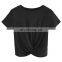 Cheap Price Customized Logo Printing Plain Crop top shirts for Women