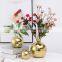 Creative Ins Nordic Gold Vases For Wedding Centerpieces Sphere Ceramic Vase For Home Decor Luxury Accessories