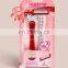IGUETTA Triple Blades Red Women Razor Blade Hair Remover Plastic Rubber Handle Safe Steel Blades Aloe Lubricant Strip GF2-2001